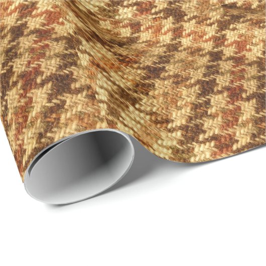 Houndstooth Tweed Wrapping Paper Cadeaupapier (Rol Hoek)