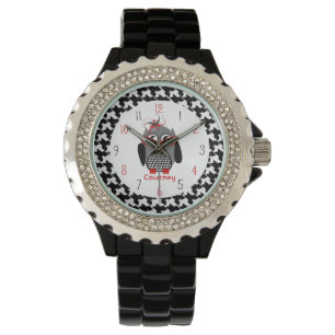 Houndstooth Uil Watch Horloge