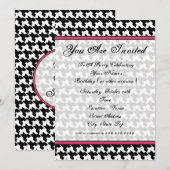 Houndstooth uitnodiging voor mode (Voorkant / Achterkant)