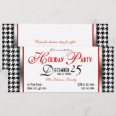 Houndstooth uitnodigingen voor feestdagen (Voorkant / Achterkant)
