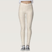 Houndstooth vanilla Pattern Leggings (Voorkant)