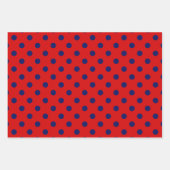 Houndstooth, visgraat, dot DIY kleuren rood blauw Inpakpapier Vel (Voorkant 3)