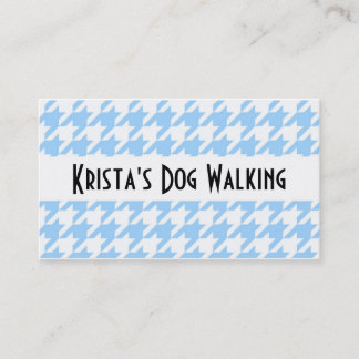 Houndstooth Visitekaartje - Dog Preppy Blue