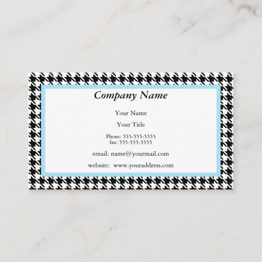 Houndstooth-Visitekaartje Visitekaartje (Voorkant)