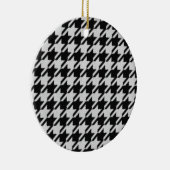 Houndstooth Weave Pattern Kerstannament Keramisch Ornament (Rechts)