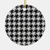 Houndstooth Weave Pattern Kerstannament Keramisch Ornament (Voorkant)