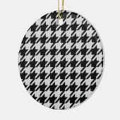 Houndstooth Weave Pattern Kerstannament Keramisch Ornament (Links)
