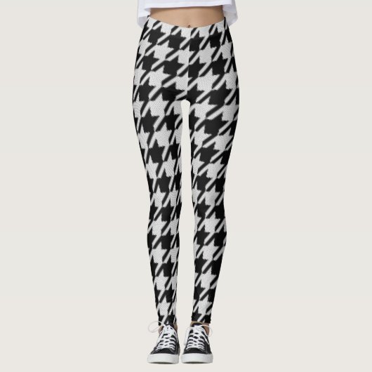 Houndstooth Weave Pattern Leggings (Voorkant)