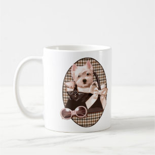 Houndstooth Westie puppy Koffiemok