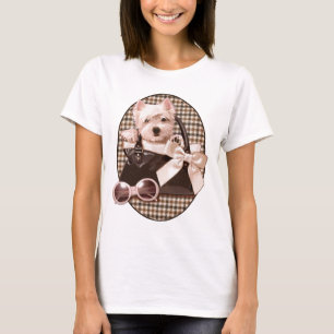 Houndstooth Westie puppy T-shirt