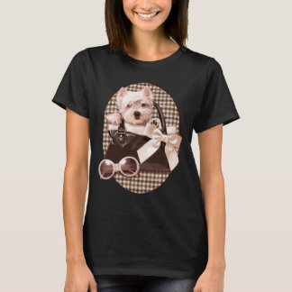 Houndstooth Westie puppy T-shirt
