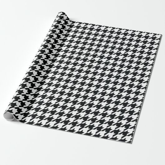 Houndstooth Wrapping Paper Cadeaupapier (Uitgerold)