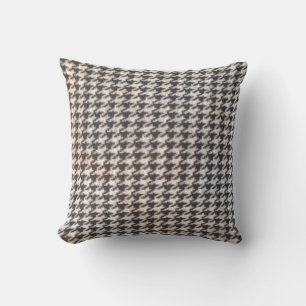 Houndstooth zwart wit elegante chique klassieke st kussen