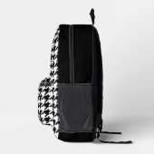 Houndstooth zwart-wit monogram bedrukte rugzak (Rechts)