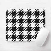 Houndstooth zwart-wit muismat (Met muis)
