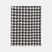 Houndstooth zwart wit patroon fleece deken (Voorkant)