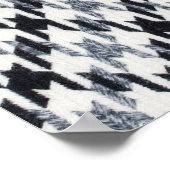 Houndstooth zwart-wit patroon poster (Hoek)