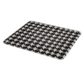 Houndstooth zwart wit patroon snijplank (Hoek)