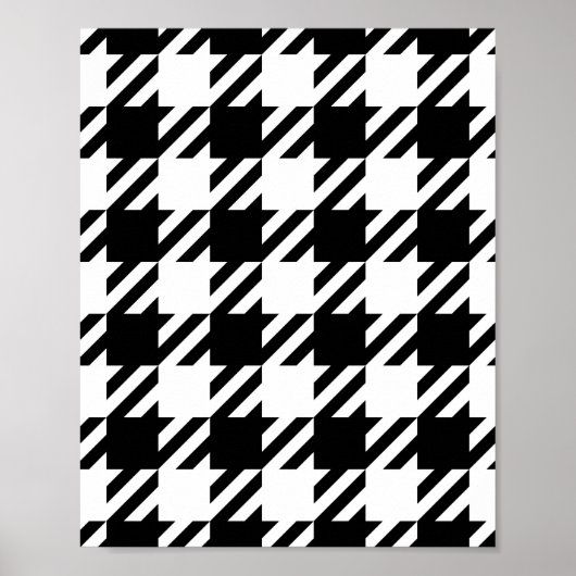 Houndstooth zwart-wit poster (Voorkant)