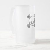 Houndstootschedel Matglas Bierpul (Voorkant links)