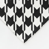 Houndtooth BW SML Patroon Fleece Deken (Hoek)