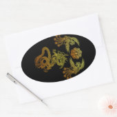 Houou ryuu ovale sticker (Envelop)