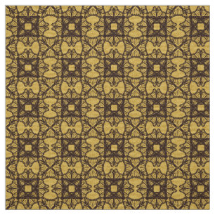 Hourglass Abstract Gedrukt Patterned Gold Stof
