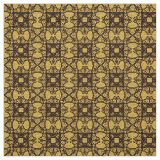 Hourglass Abstract Gedrukt Patterned Gold Stof