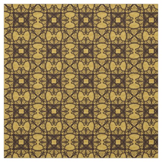 Hourglass Abstract Gedrukt Patterned Gold Stof (Swatch)