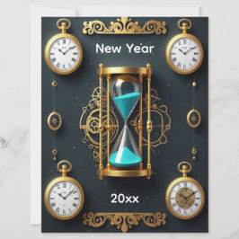 Hourglass and Watches Scrapbook Paper