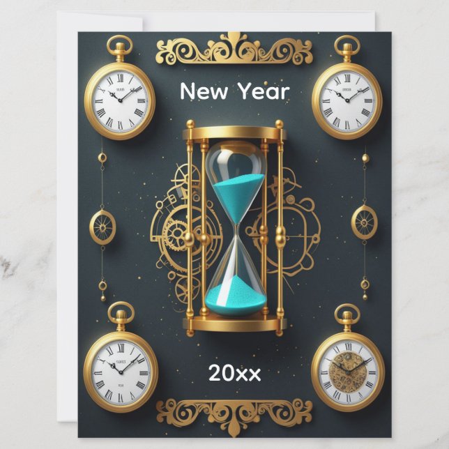 Hourglass and Watches Scrapbook Paper (Voorkant)