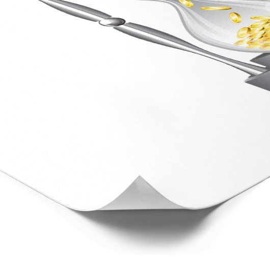 Hourglass met geld poster (Hoek)