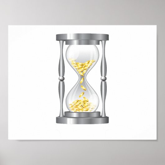 Hourglass met geld poster (Voorkant)