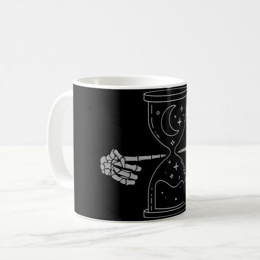 Hourglass of death cup koffiemok (Voorkant links)