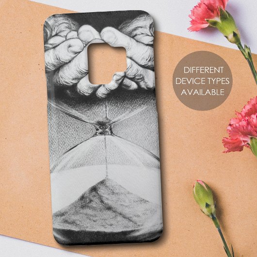 Hourglass Time Hands Surreal tekening Donkere kuns Case-Mate iPhone Case