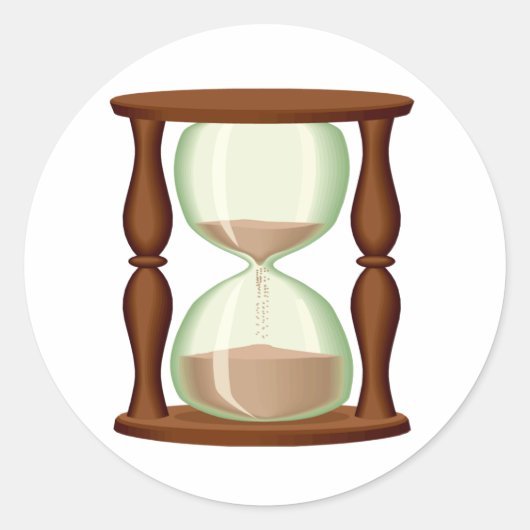 Hourglass Zanden Ronde Sticker (Voorkant)