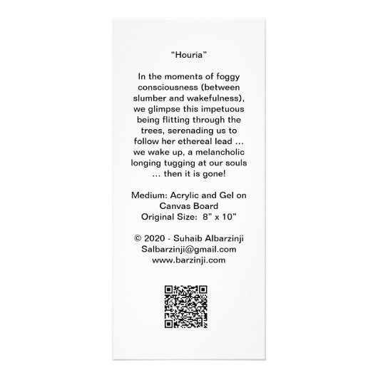 Houria - Rack Kaart (Achterkant)