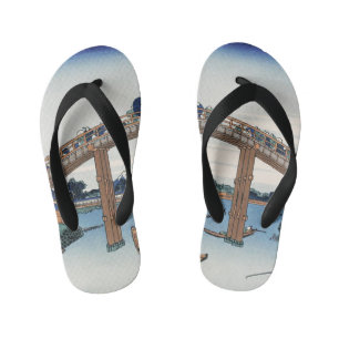 Housai  Mount Fuji gezien vanuit Men's Bridge hier Kinder Teenslippers