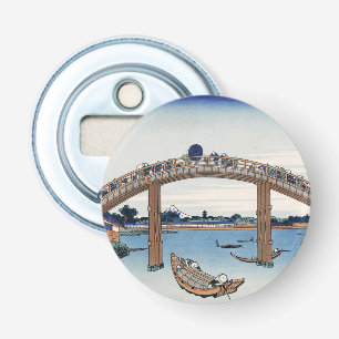 Housai Mount Fuji vanaf de brug onder Mannen Button Flesopener