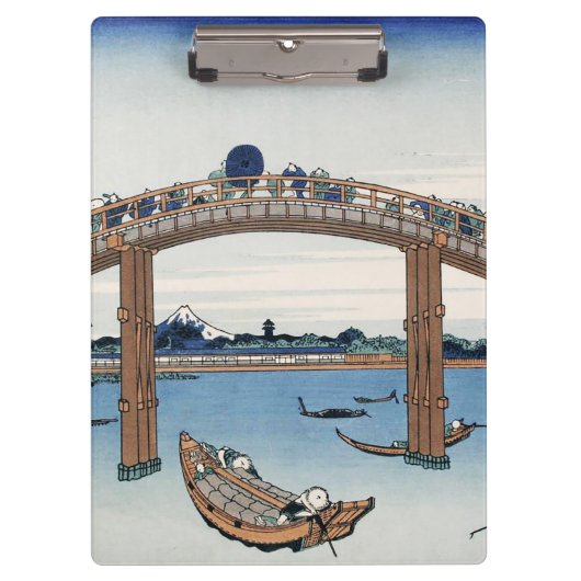 Housai Mount Fuji vanaf de brug onder Mannen Klembord (Voorkant)