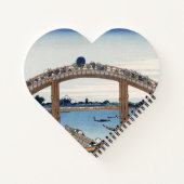 Housai Mount Fuji vanaf de brug onder Mannen Notitieboek (Achterkant)