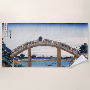 Housai Mount Fuji vanaf de brug onder Mannen Strandlaken