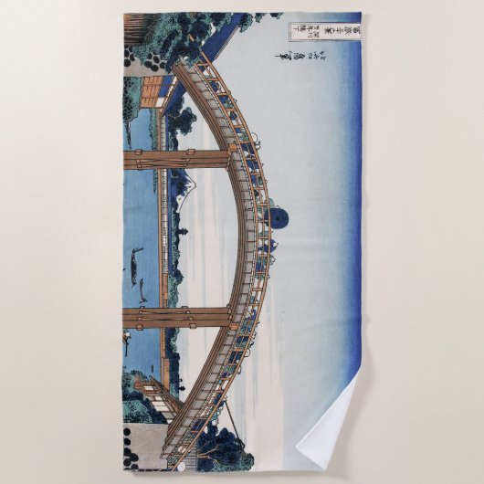 Housai Mount Fuji vanaf de brug onder Mannen Strandlaken (Voorkant)