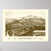 Housatonic, MA Panoramic Map - 1890 Poster (Voorkant)