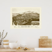 Housatonic, MA Panoramic Map - 1890 Poster (Keuken)
