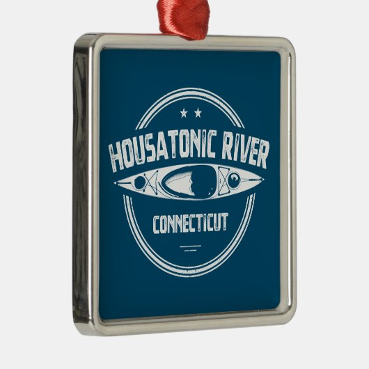 Housatonic River Connecticut kajakken Metalen Ornament (Rechts)