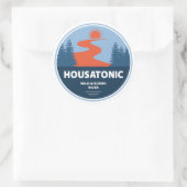 Housatonic Wild en Schilderachtig River Connecticu Ronde Sticker (Tas)