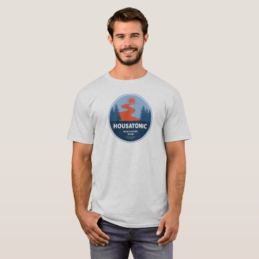 Housatonic Wild en Schilderachtig River Connecticu T-shirt (Voorkant volledig)