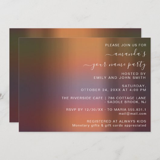 House Abstracte Smoky Ombre Bronze Kaart (Voorkant / Achterkant)