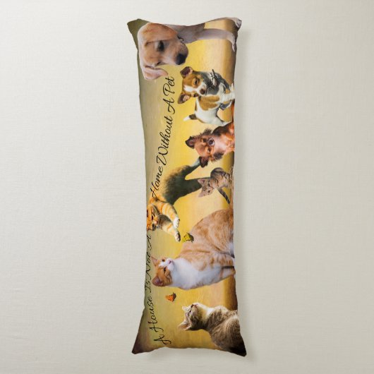 House and Home Pet Cats and Dogs Body Pillow Lichaamskussen (Voorkant Verticaal)